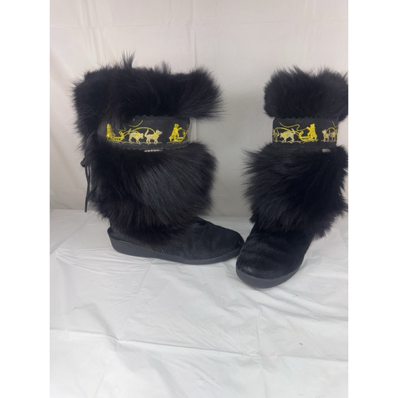 Oscar Sport Winna Goat fur boots 39 luxury Apres winter - Picture 3 of 16